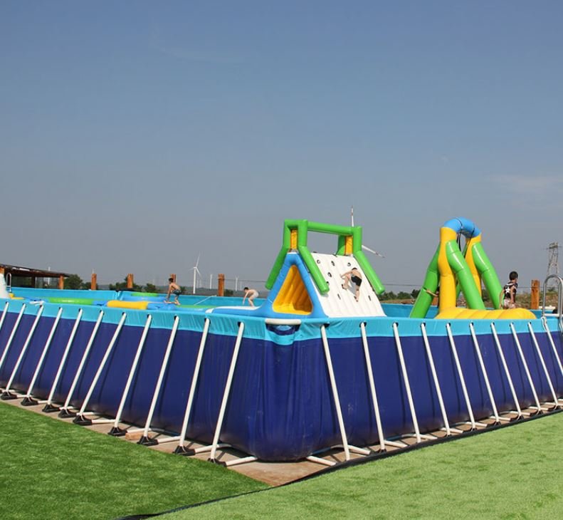 Каркасный летний бассейн для детского лагеря 10 x 25 x 1 метр (рис.4)